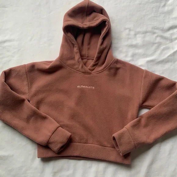 Alphalete Sweaters Alphalete Sherpa Cropped Hoodie Poshmark